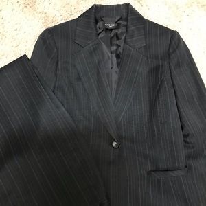 Classic black pinstripe Nine West pant suit